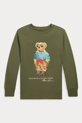 Polo Ralph Lauren Kids 5-7 Ya Erkek ocuk Polo Bear T-shirt