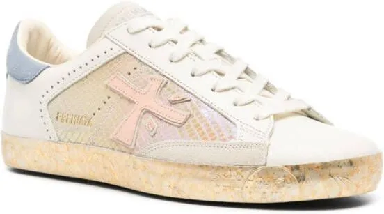 Premiata StevenD iridescent-detail sneakers White