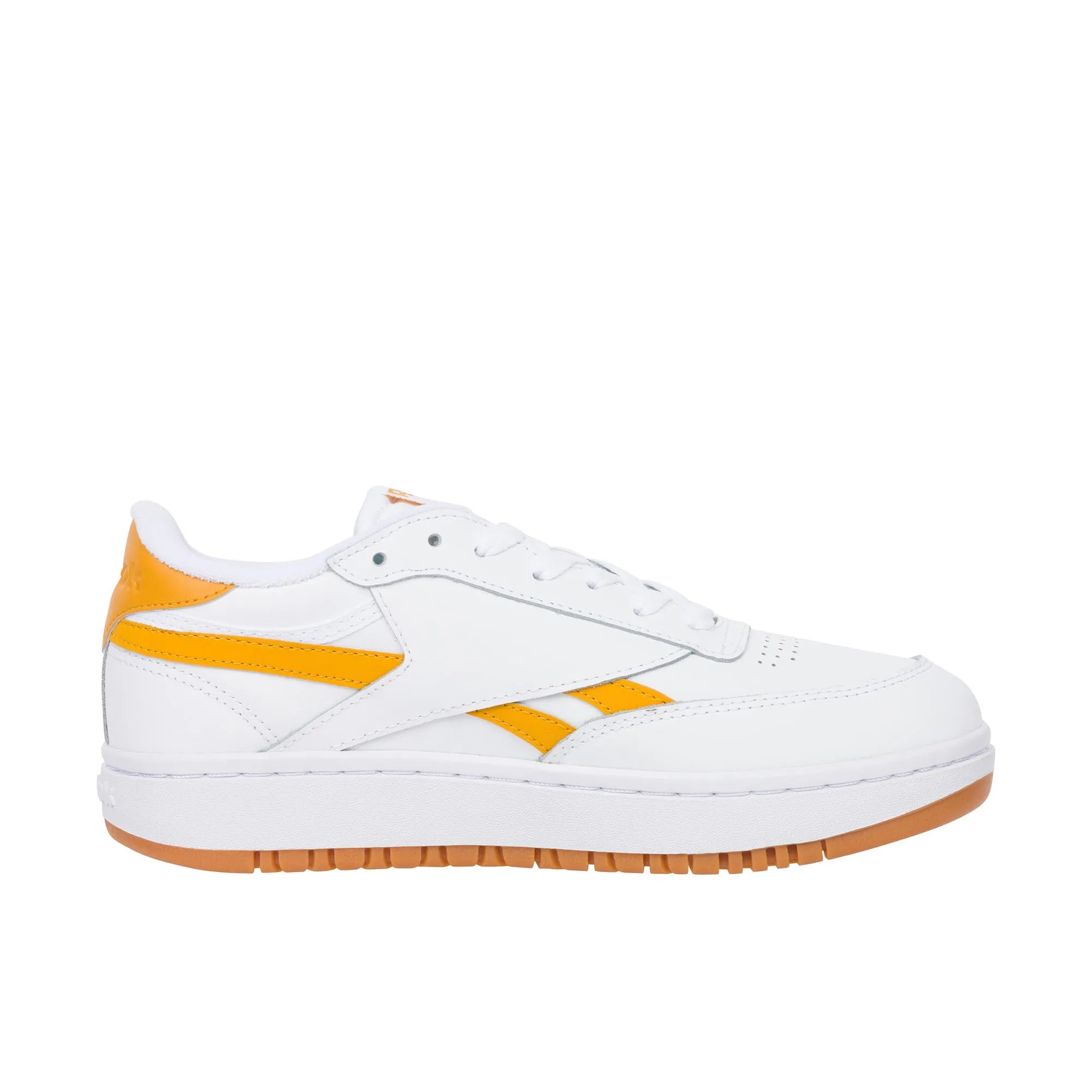 Reebok Womens Club C Double Revenge White/Bright Ochre/Reebok Rubber Gum