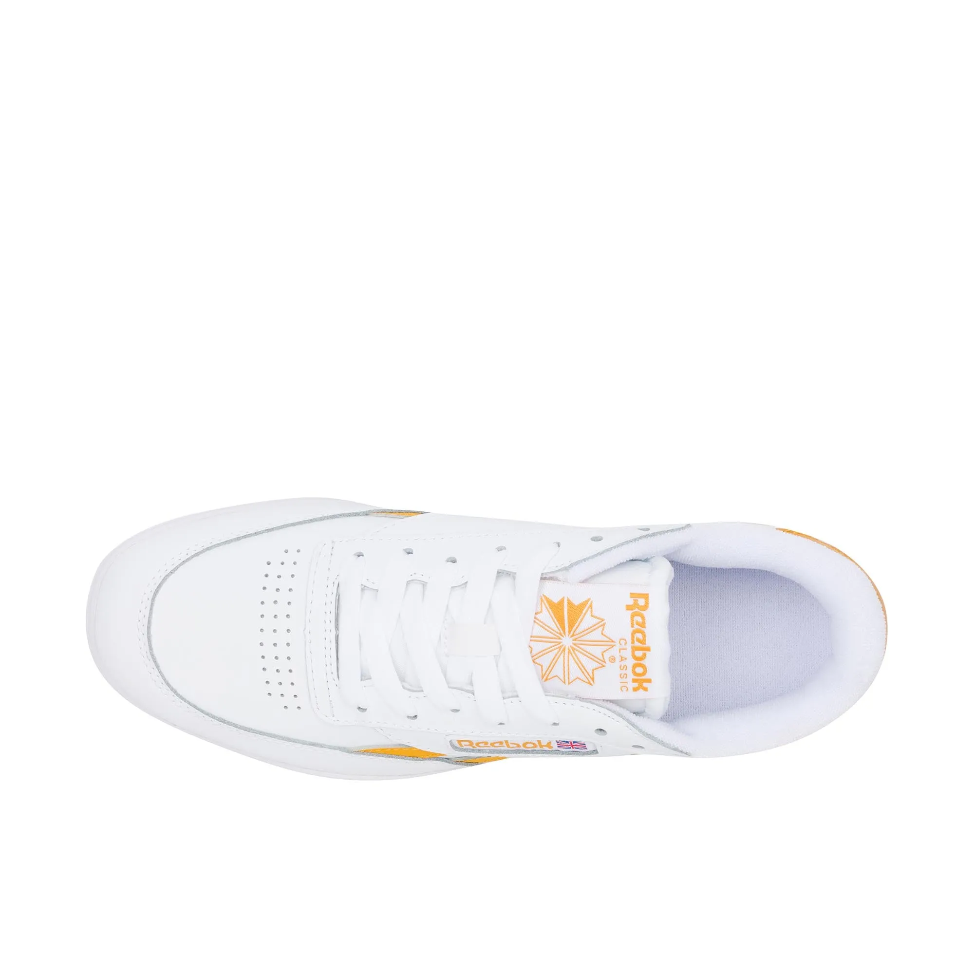 Reebok Womens Club C Double Revenge White/Bright Ochre/Reebok Rubber Gum