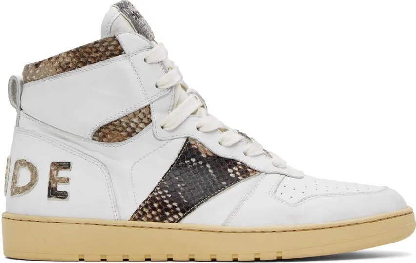 Rhude White Rhecess-Hi Sneakers