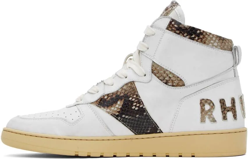 Rhude White Rhecess-Hi Sneakers