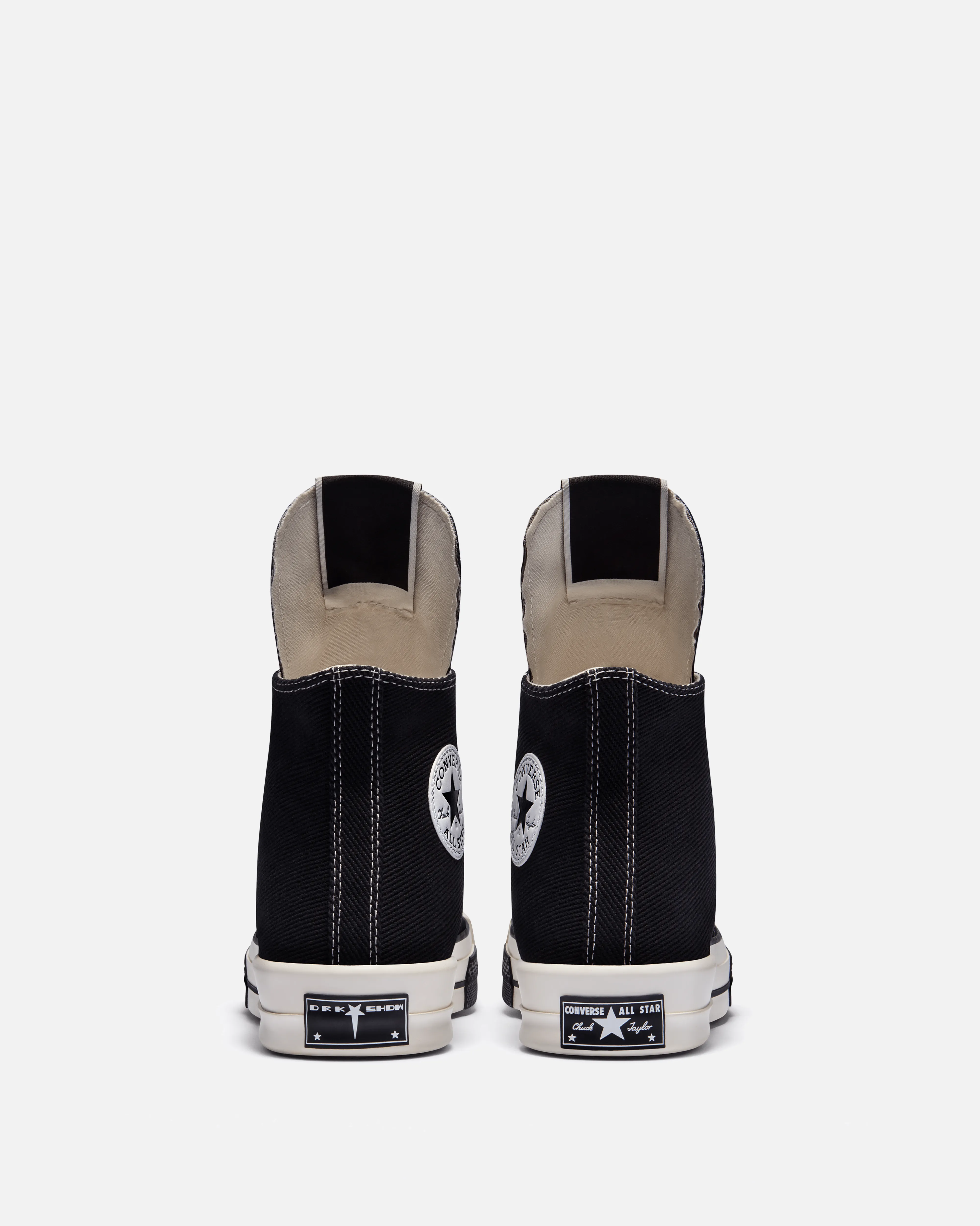 Rick Owens DRKSHDW Converse TURBODRK Hi in Black/White