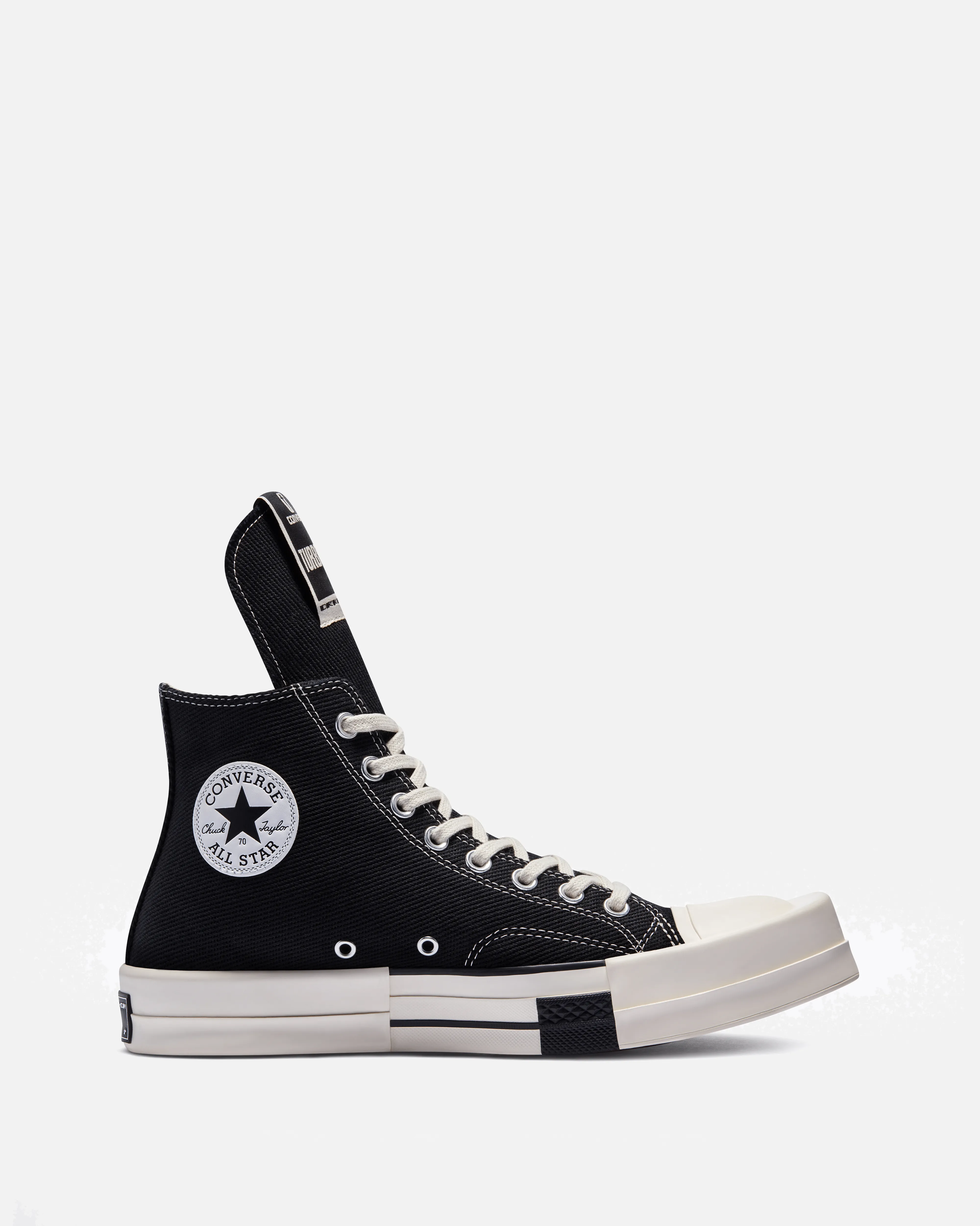 Rick Owens DRKSHDW Converse TURBODRK Hi in Black/White