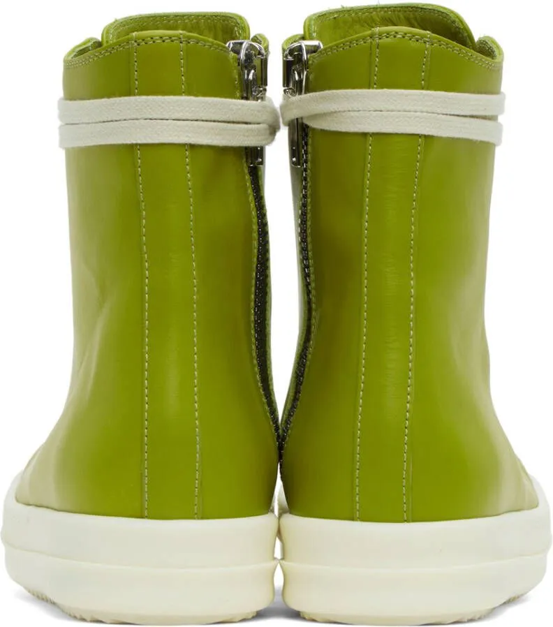 Rick Owens Green High Sneakers