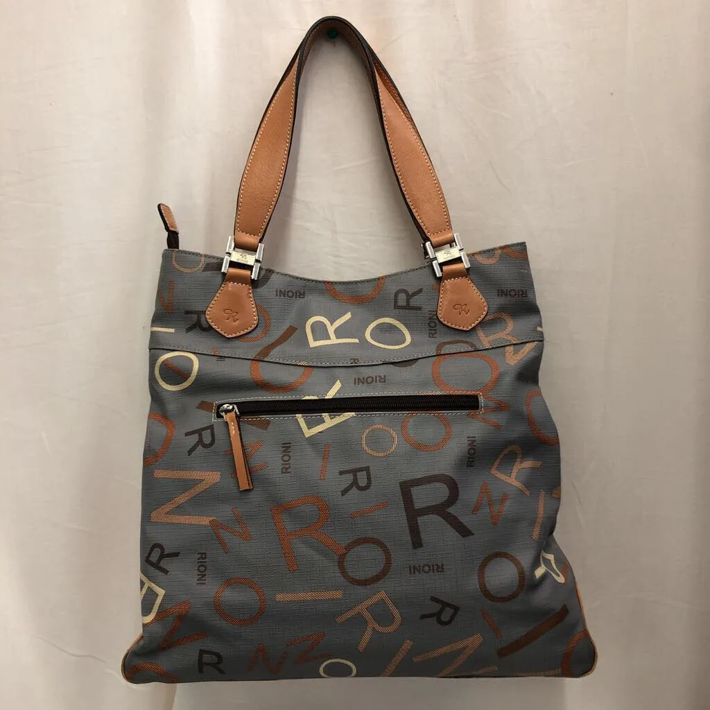 RIONI GREY PVC SHOULDER BAG TCC