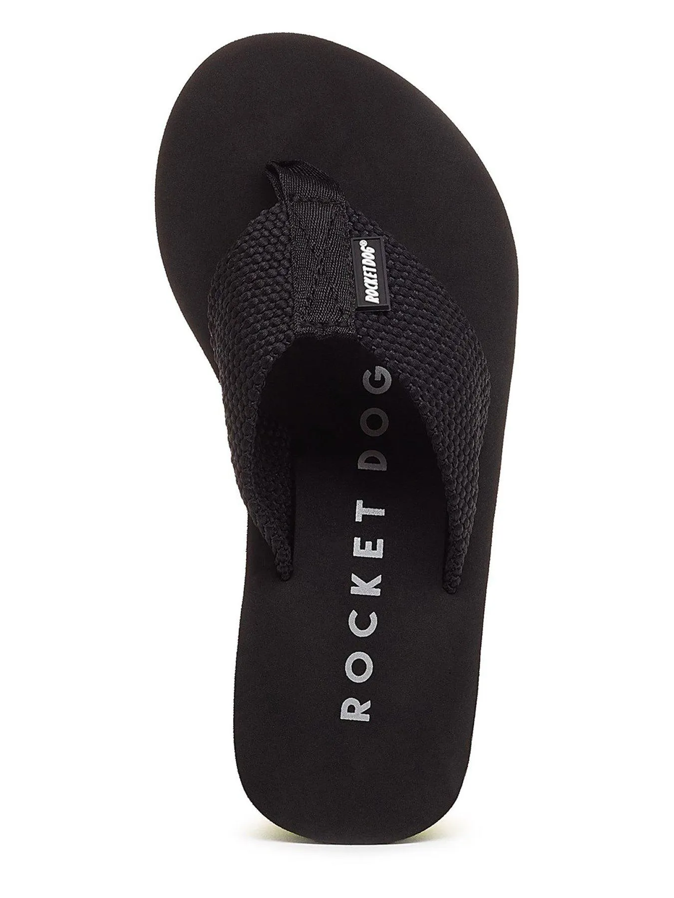 Rocket Dog Crush Toe Post Rainbow Wedged Sandals - Black