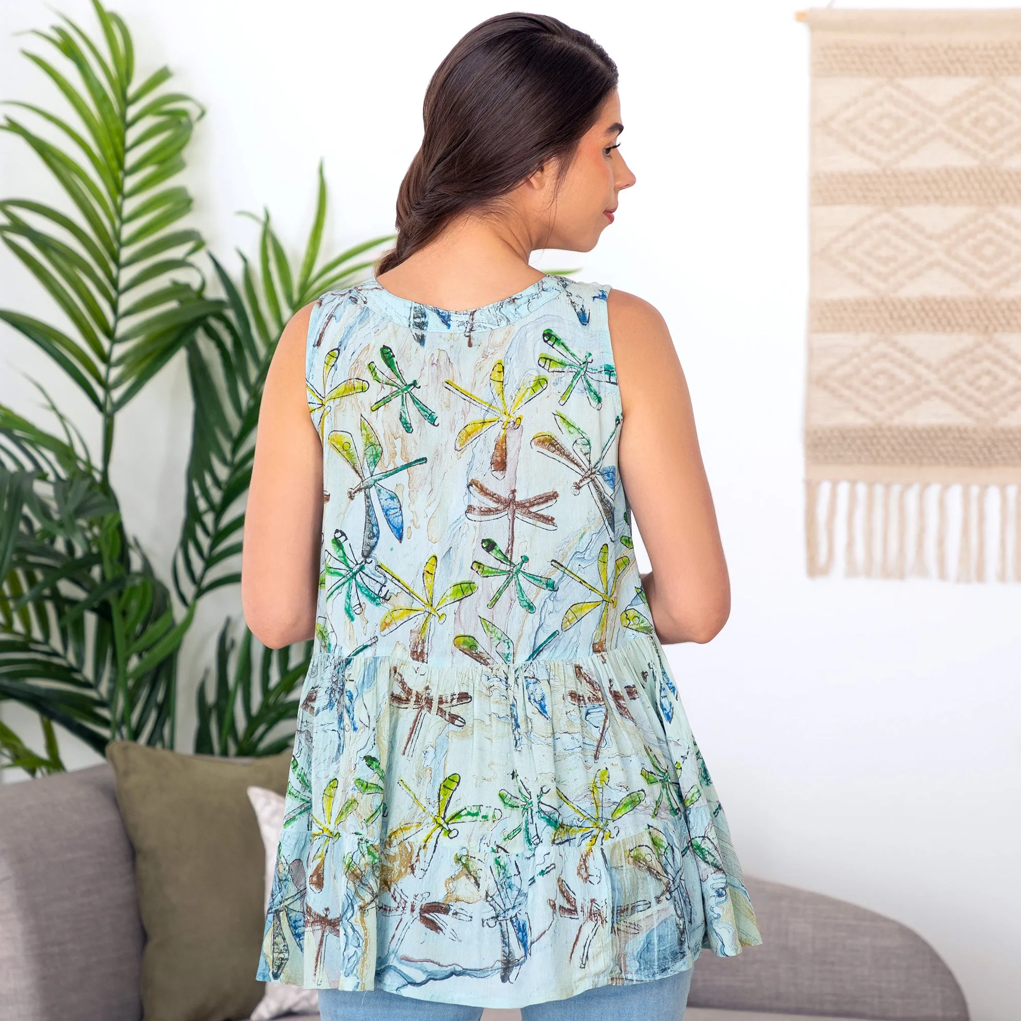 Saltwater Swirl Sleeveless Tunic