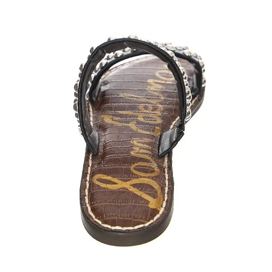 SAM EDELMAN Womens Gianetta Black / Texas Eagle Sandals