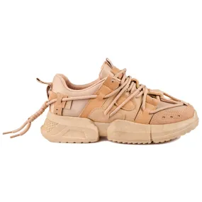 Seastar Beige women's sneakers with a cuff