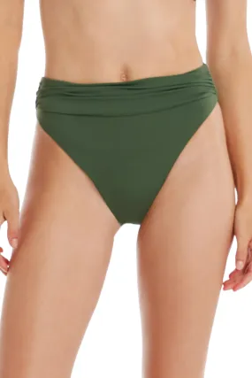 Shirred High Waist Bikini Bottom