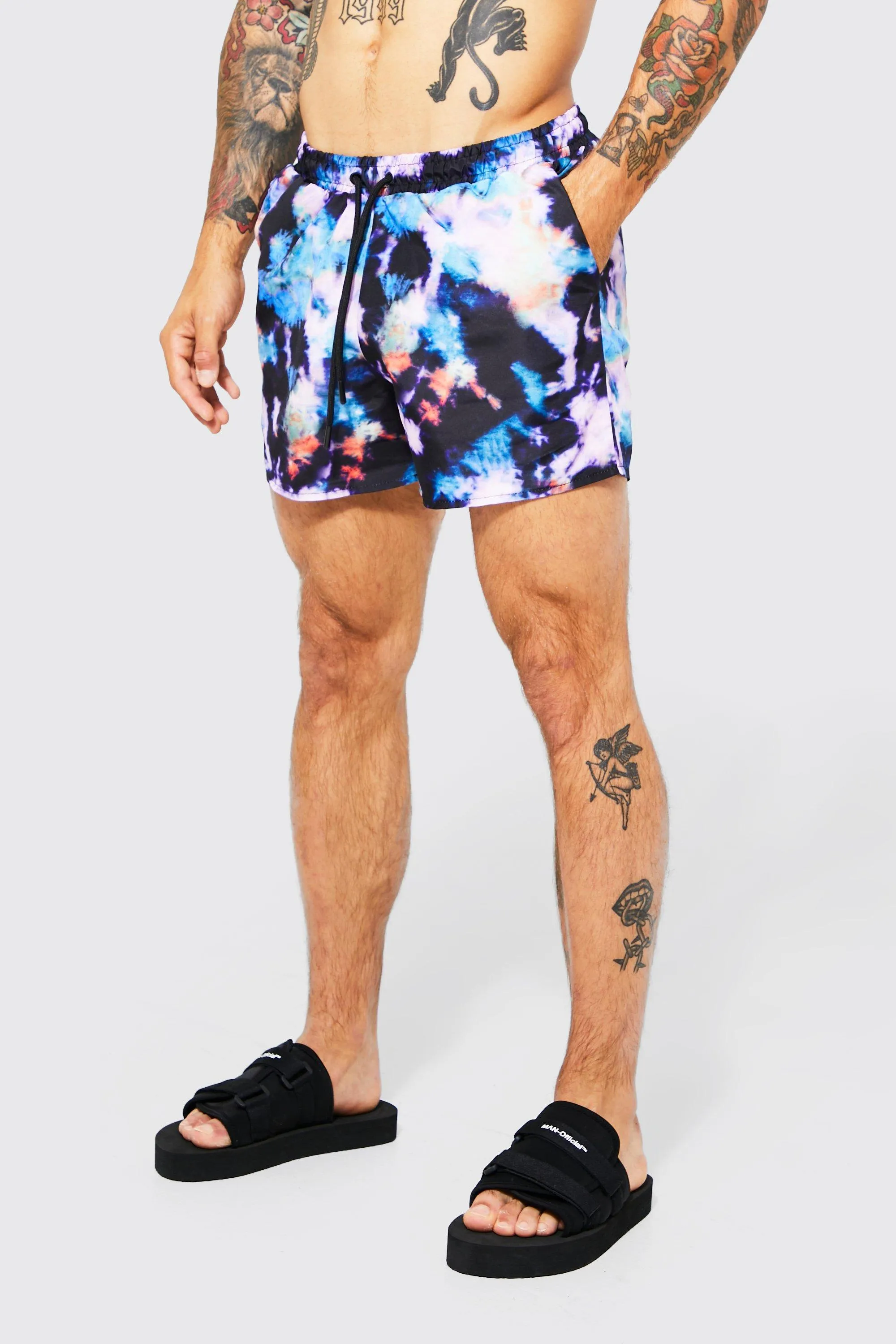 Short Length Tie Dye Swim Short