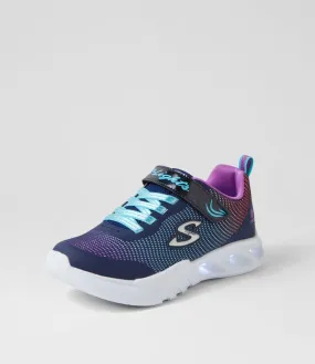 SKECHERS Flicker Flash Jnr Navy Multi Sneakers