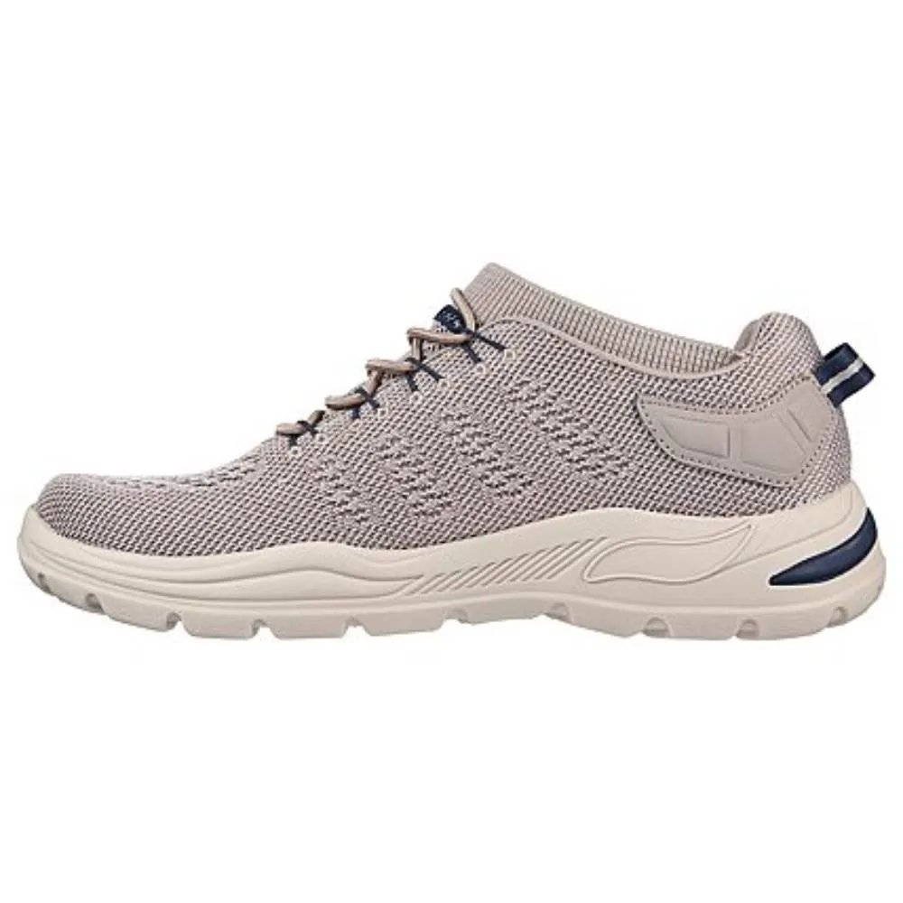 SKECHERS Men's Arch Fit Motley Varsen Running Shoe (Taupe)