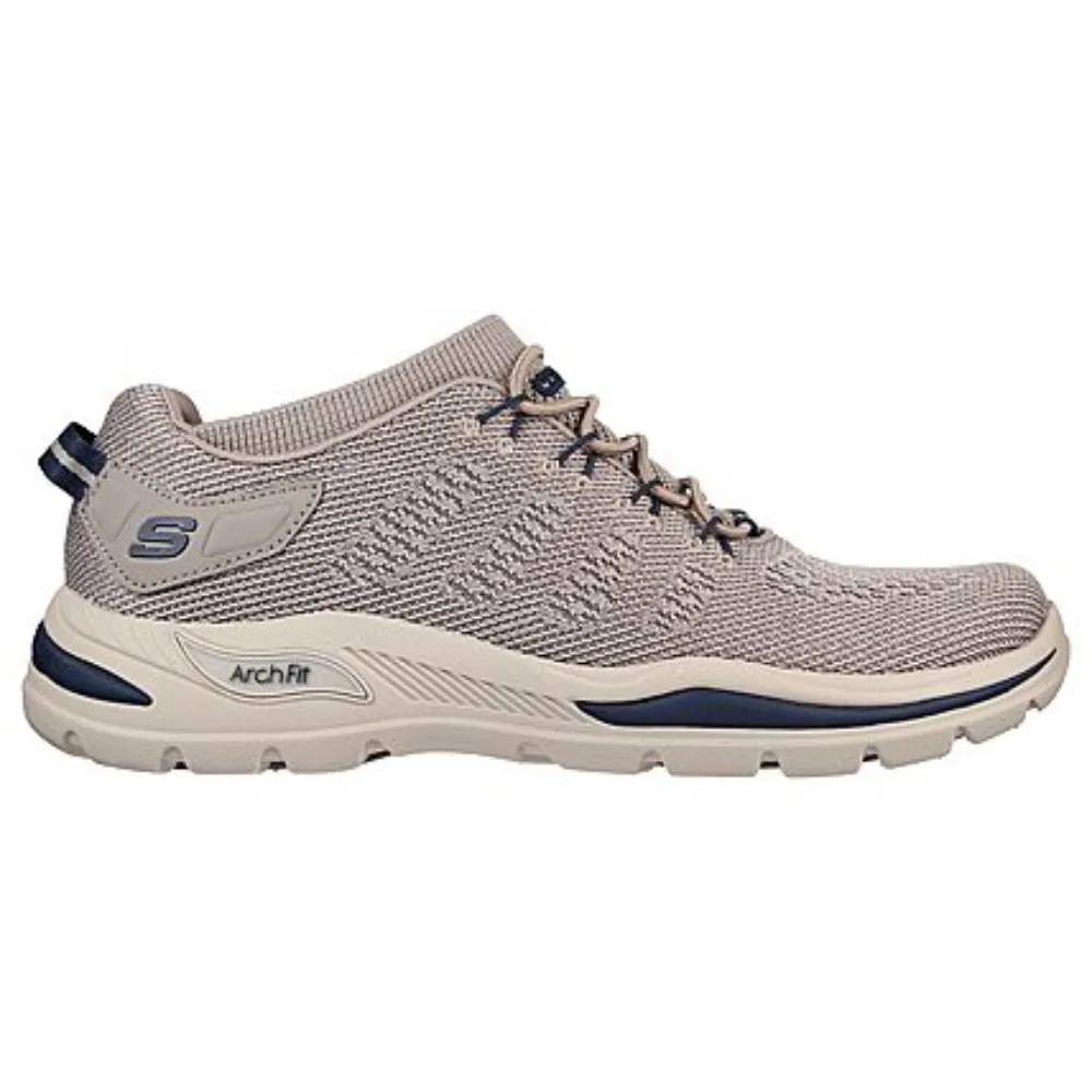 SKECHERS Men's Arch Fit Motley Varsen Running Shoe (Taupe)