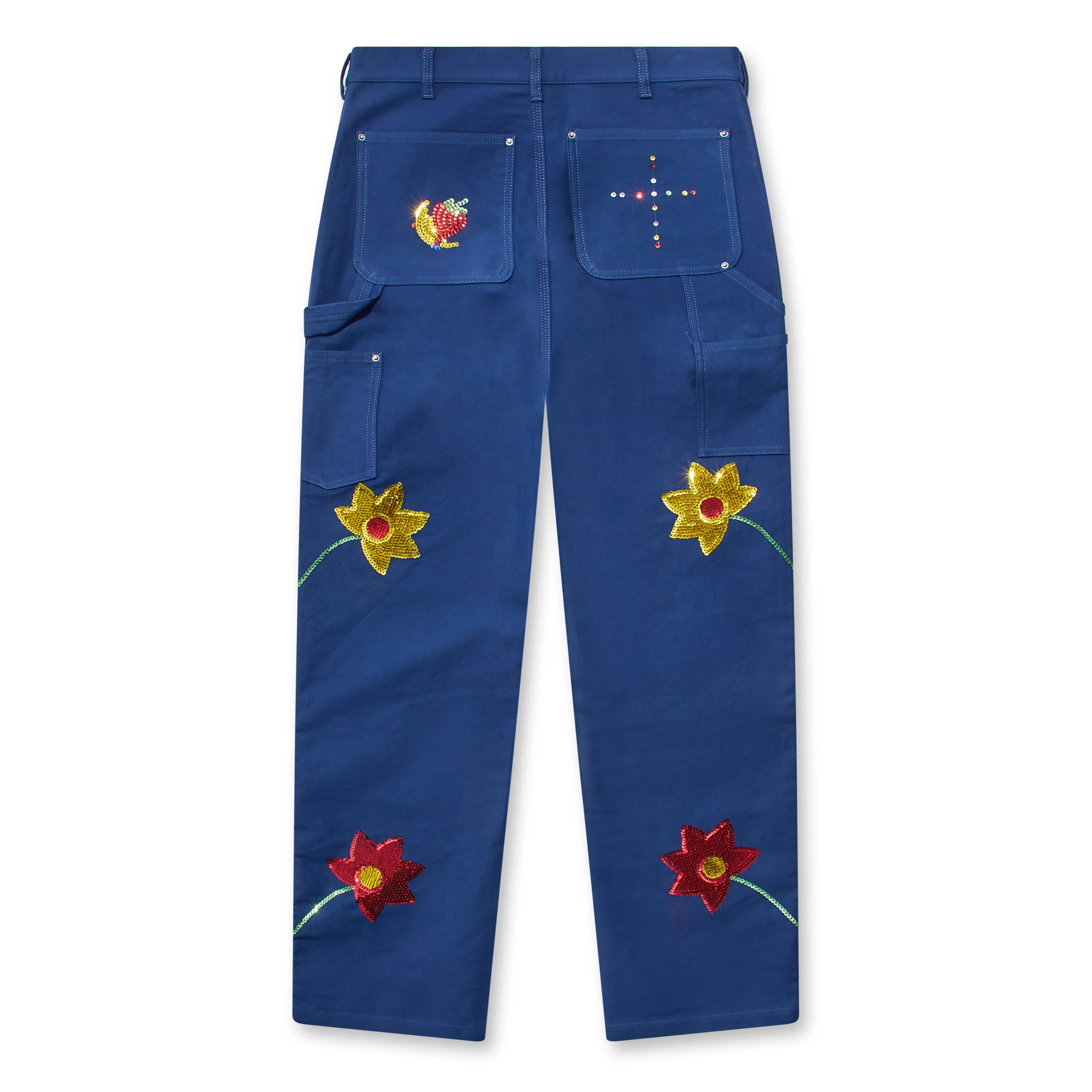 Sky High Farm - Embroidered Workwear Denim Double Knee Jeans - (Blue)