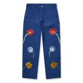 Sky High Farm - Embroidered Workwear Denim Double Knee Jeans - (Blue)