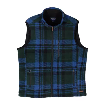 Smiths Workwear Sherpa Lined Plaid Mens Fleece Vest