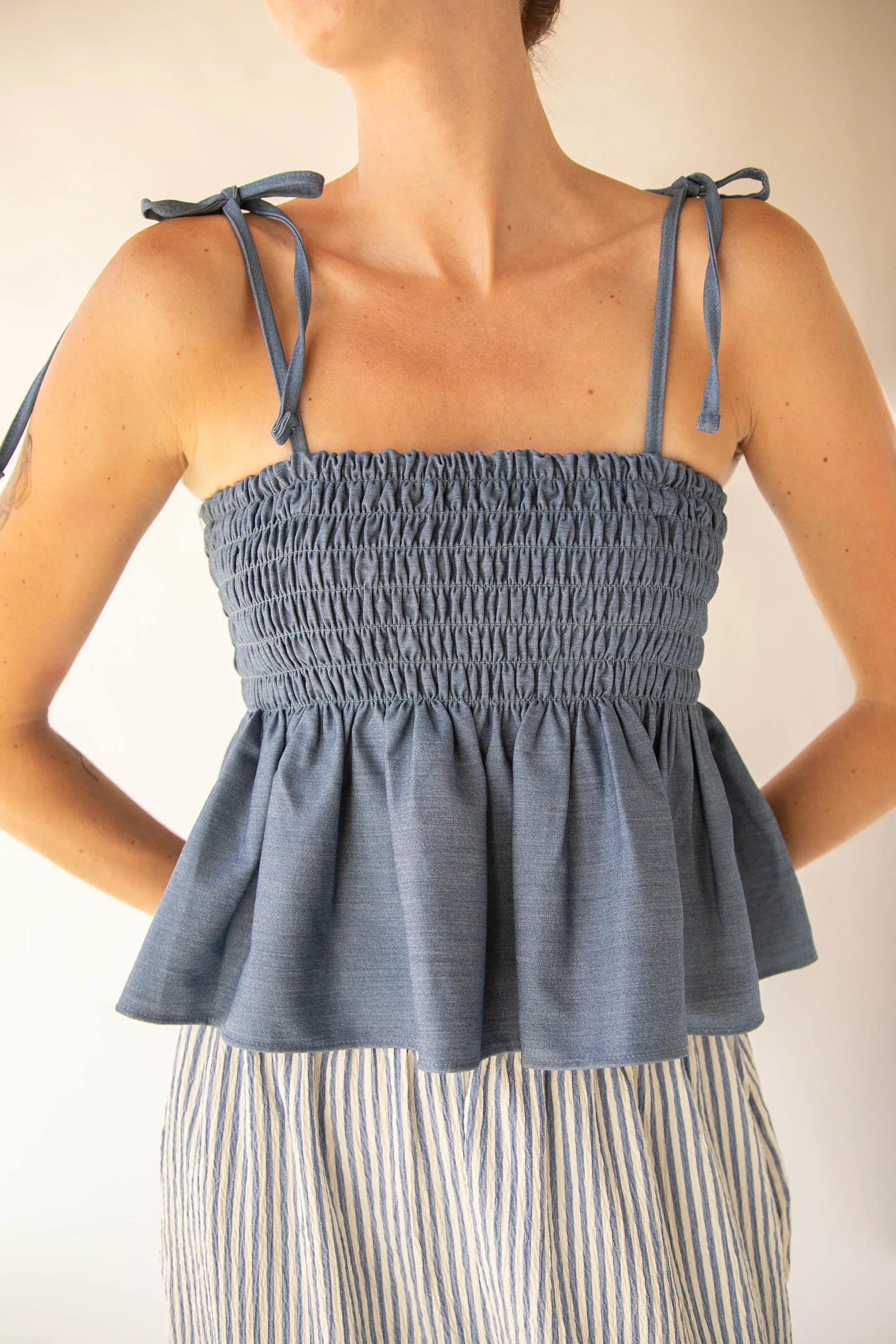 SMOCKED TANK TOP