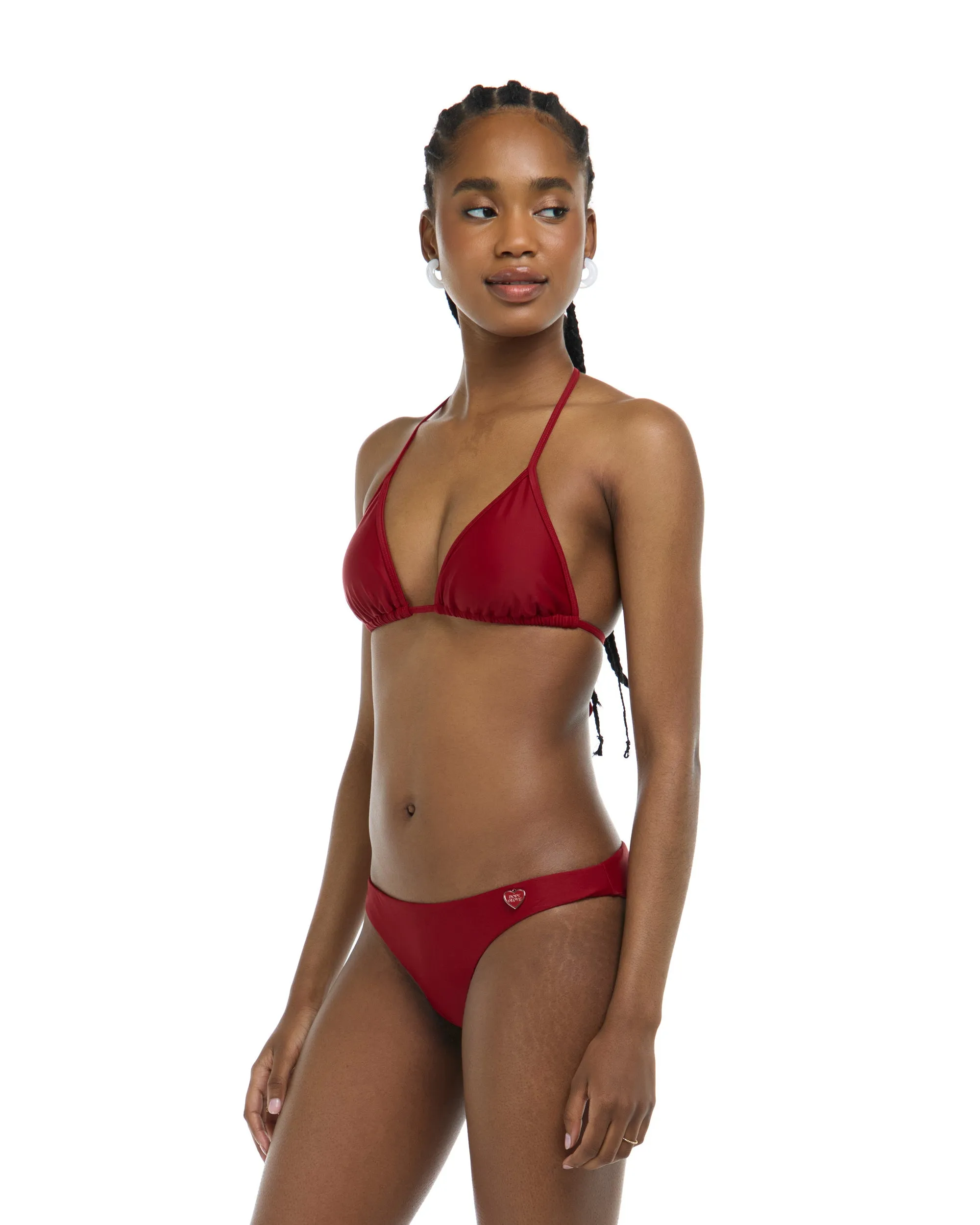 Smoothies Dita Triangle Bikini Top - Cranberry