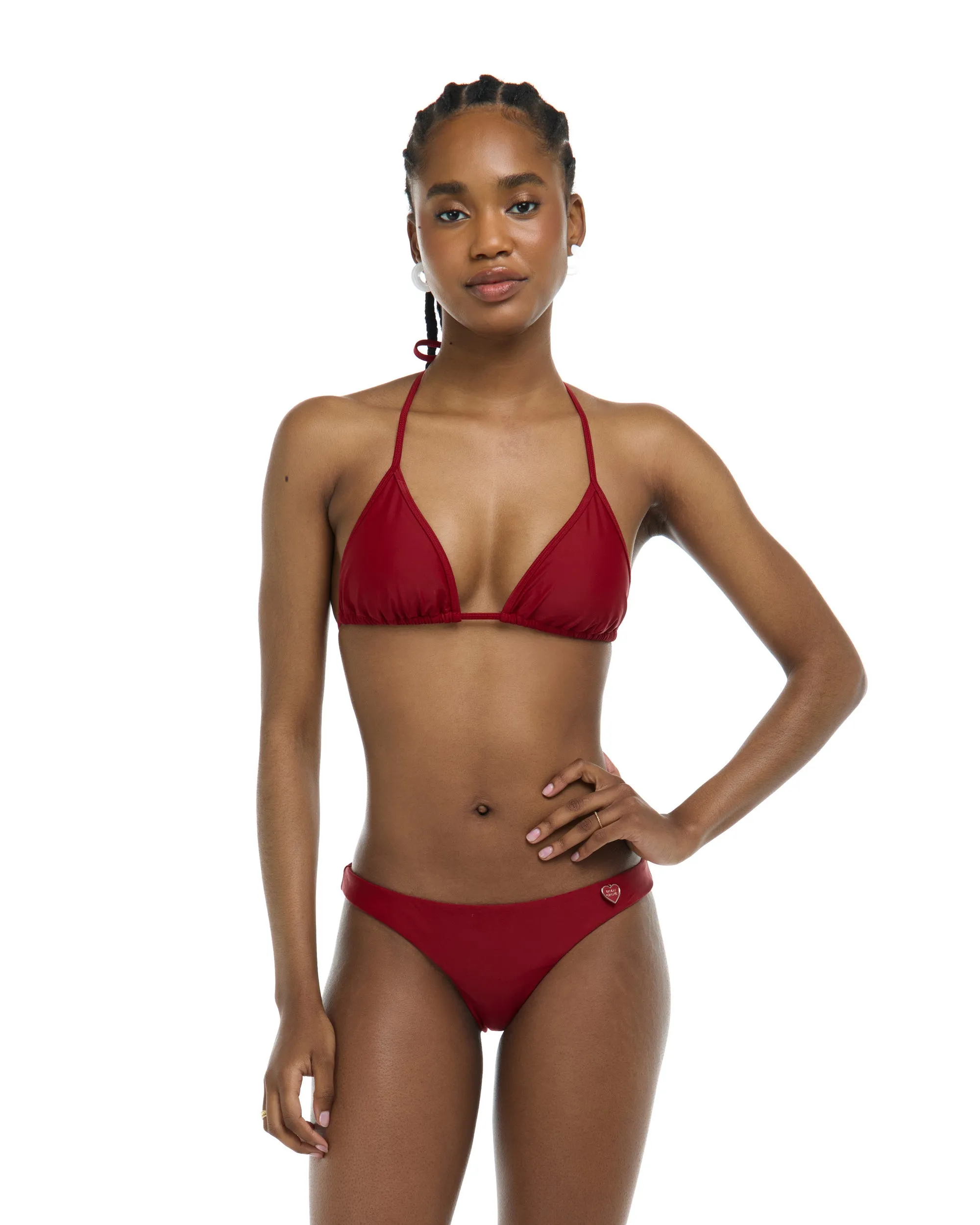 Smoothies Dita Triangle Bikini Top - Cranberry