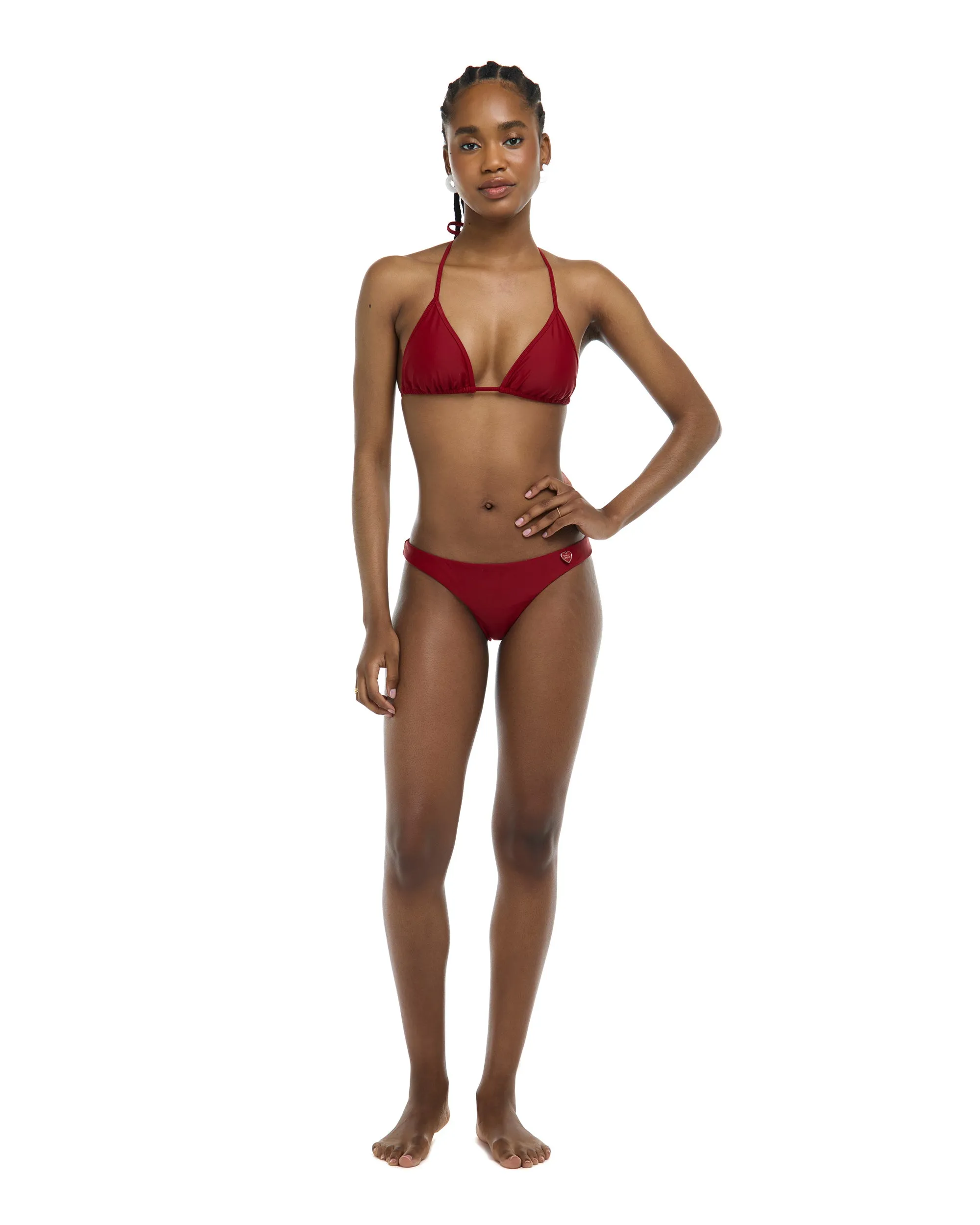 Smoothies Dita Triangle Bikini Top - Cranberry