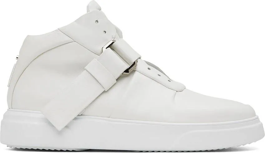 Solid Homme White Leather Sneakers