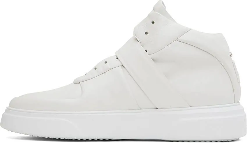 Solid Homme White Leather Sneakers