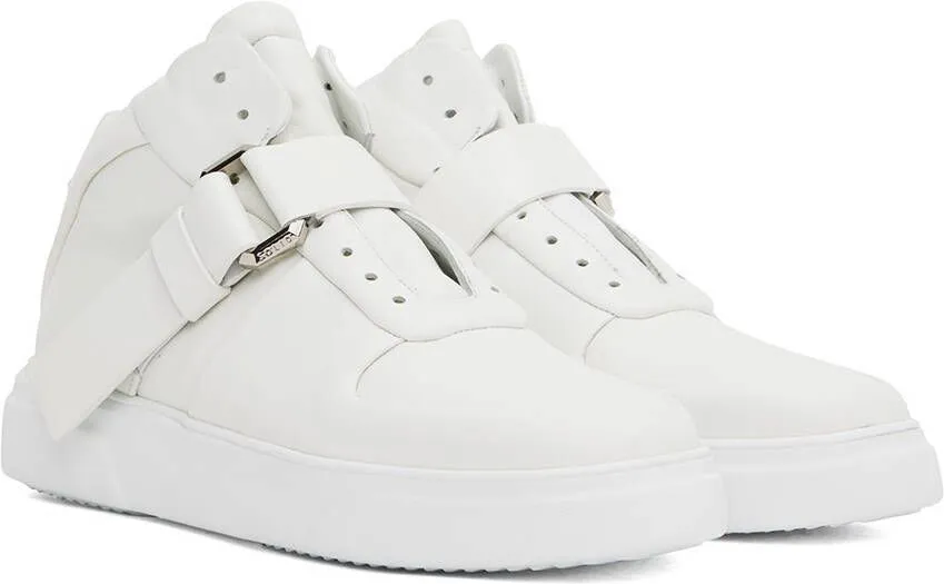 Solid Homme White Leather Sneakers