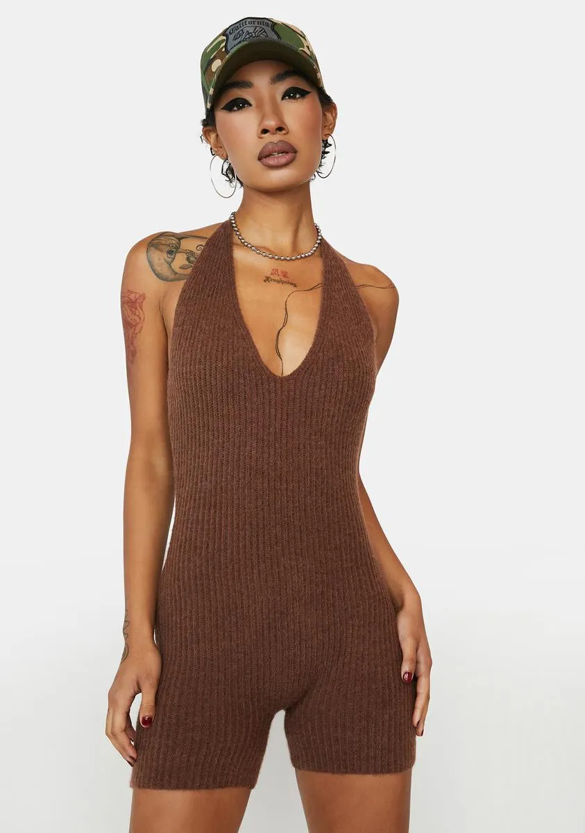 Soon Enough Knit Romper-