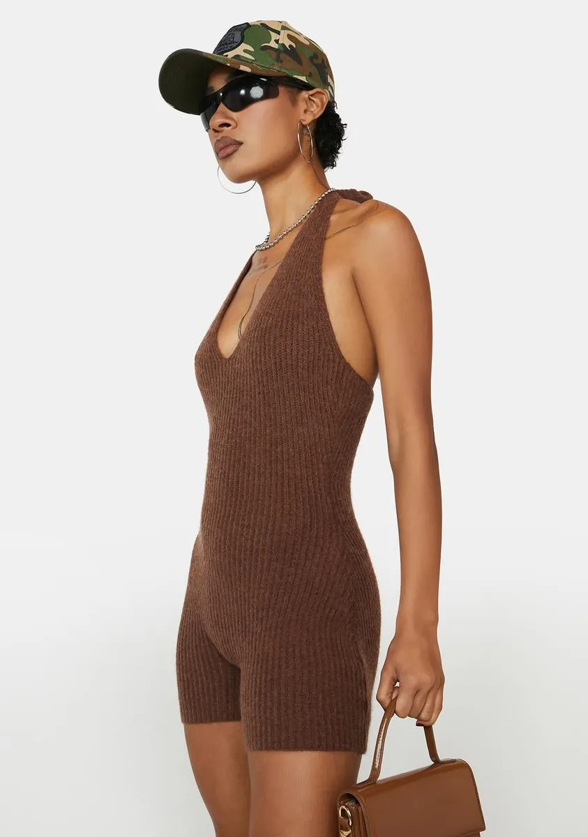 Soon Enough Knit Romper-