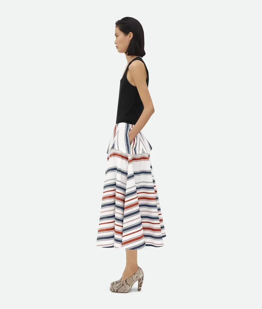 Striped Cotton Skirt