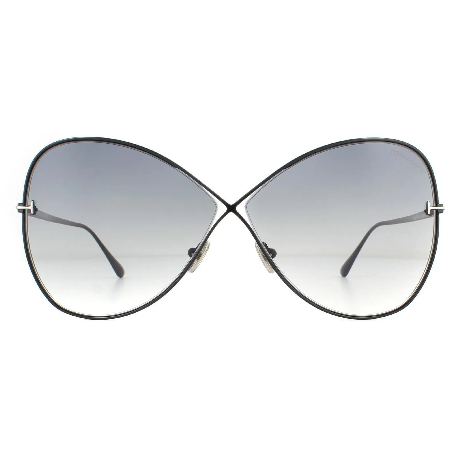 Sunglasses | Fashion Shiny Black Smoke Gradient Sunglasses | Tom Ford