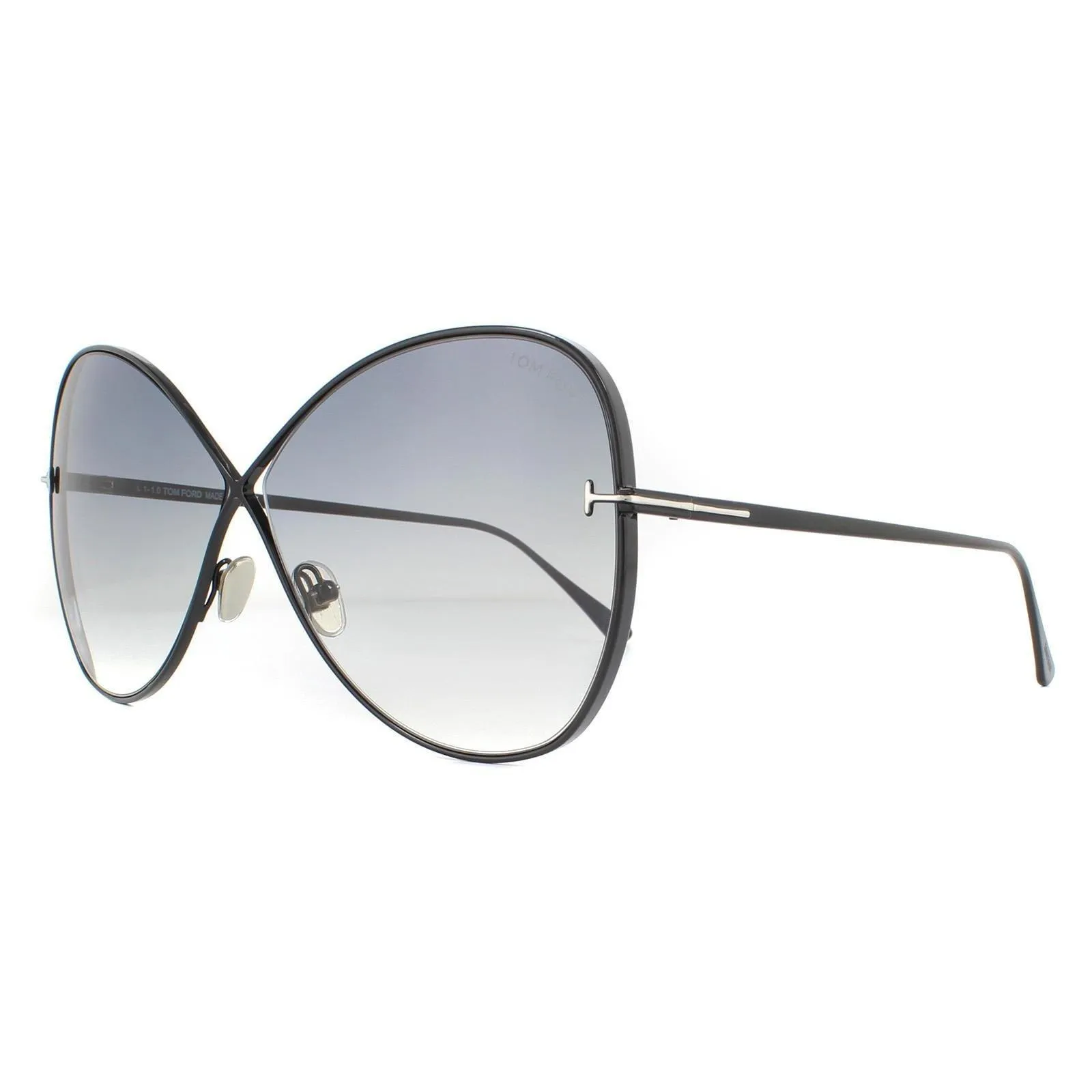 Sunglasses | Fashion Shiny Black Smoke Gradient Sunglasses | Tom Ford