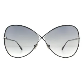 Sunglasses | Fashion Shiny Black Smoke Gradient Sunglasses | Tom Ford