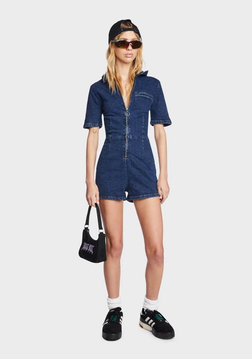 Sunny Denim Romper-