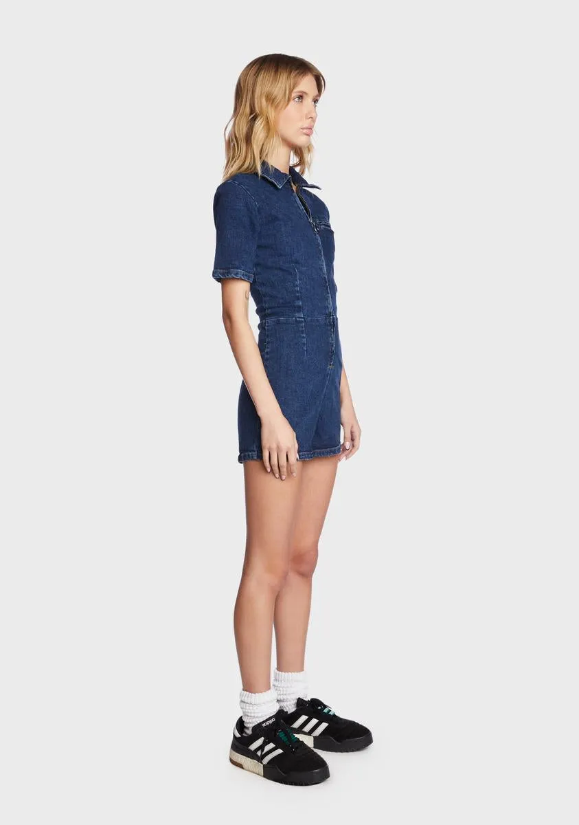 Sunny Denim Romper-