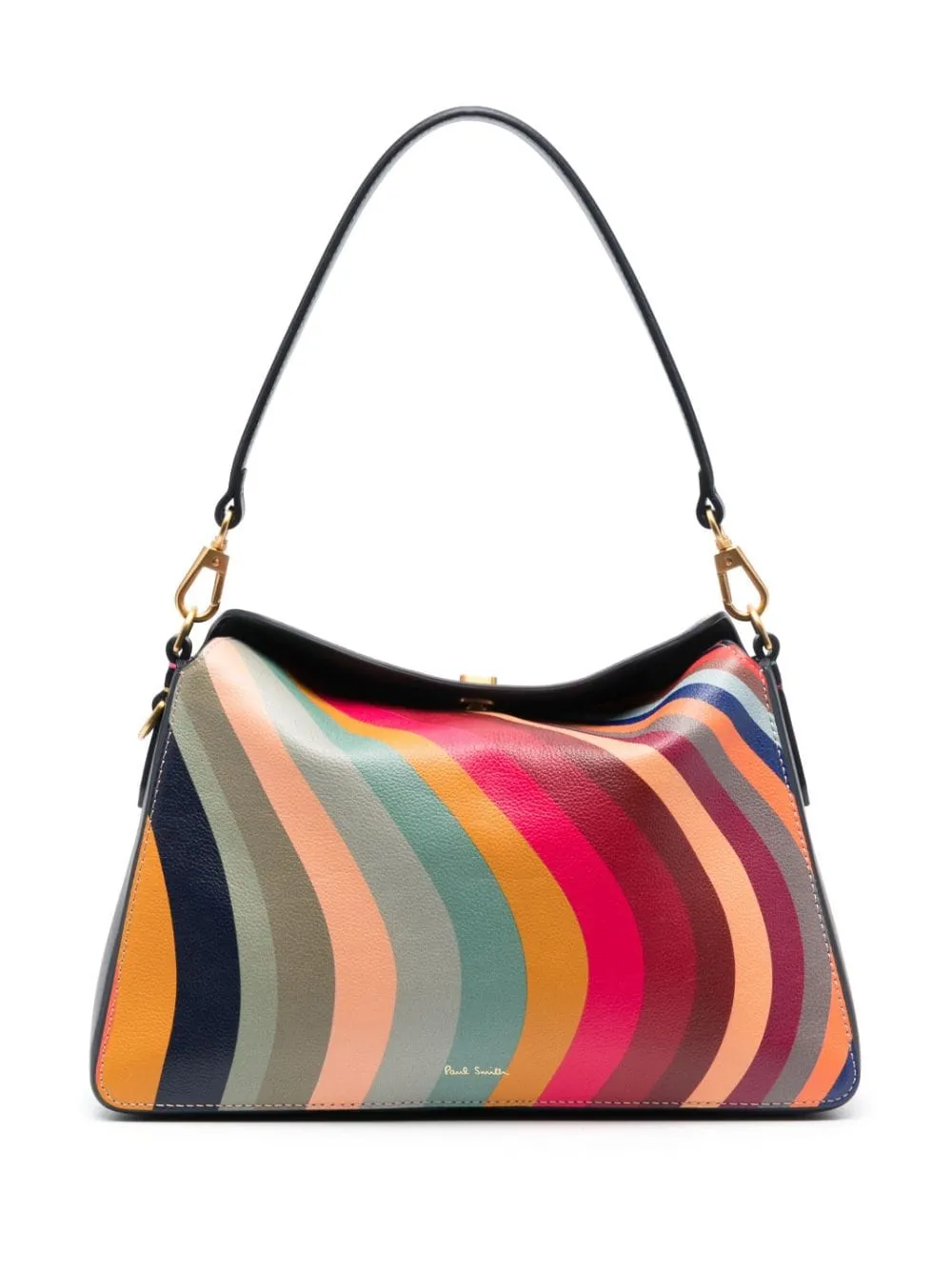 SWIRL LEATHER SHOULDER BAG