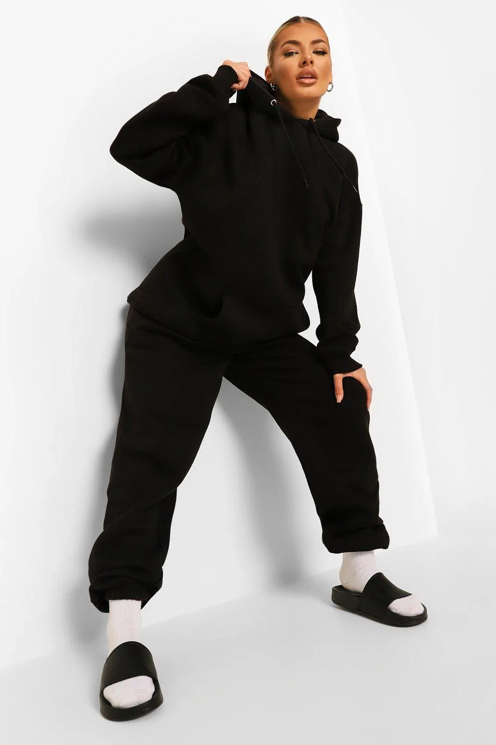 Tall Basic Hoody And Jogger Tracksuit