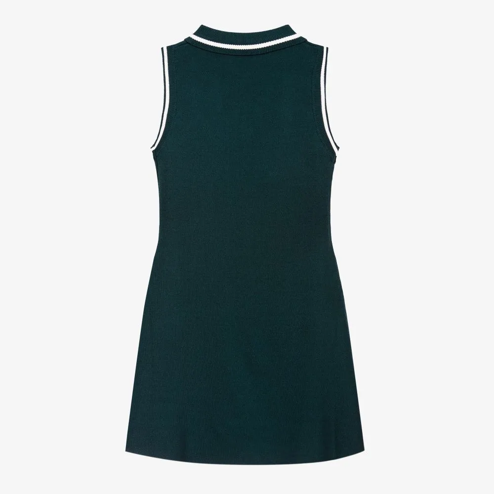 Teen Green Viscose Polo Dress