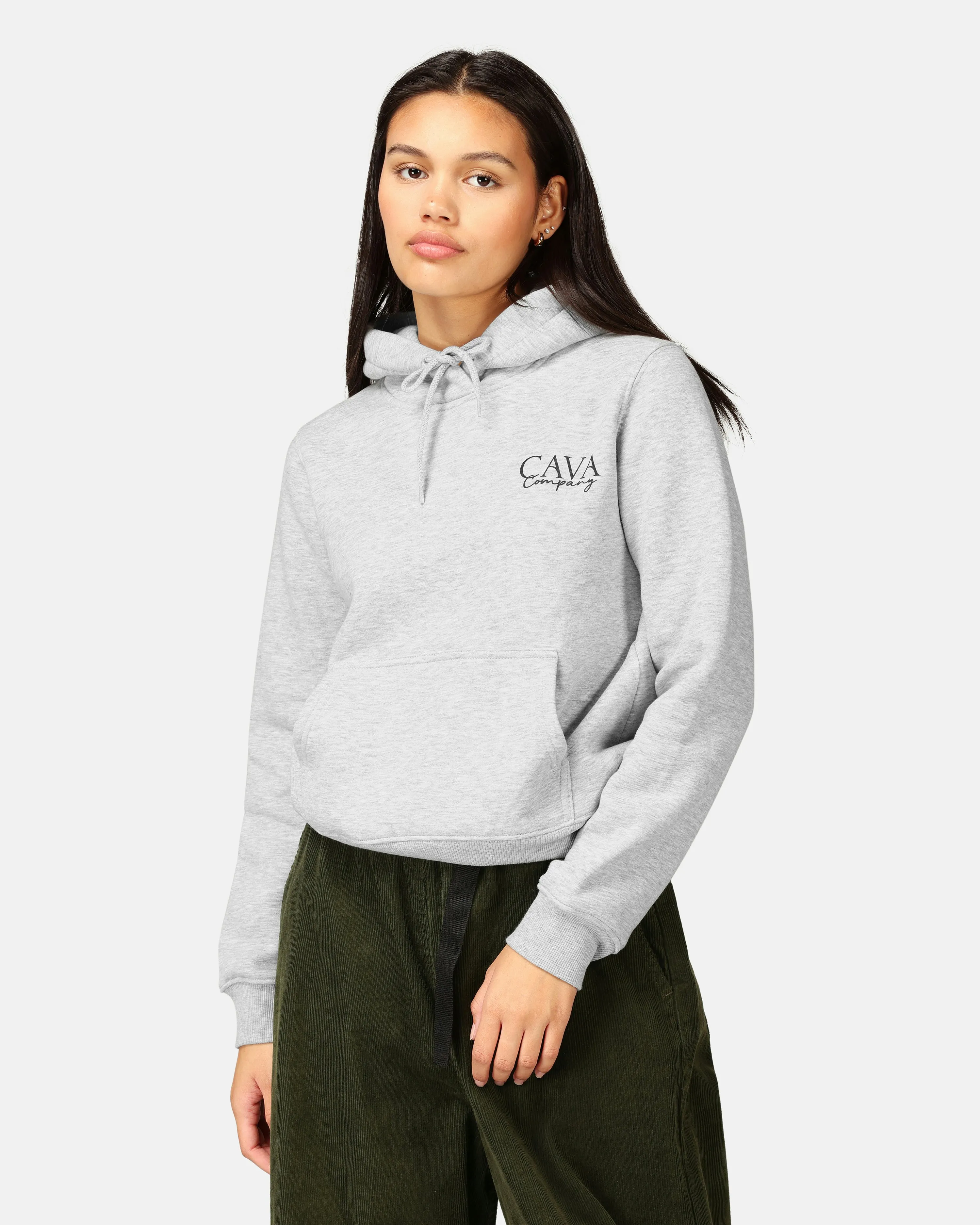 The Cava Company Printed Hoodie Grey melange | Women | Junkyard