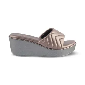 The Coldege Pewter Women's Dress Wedge Sandals Tresmode