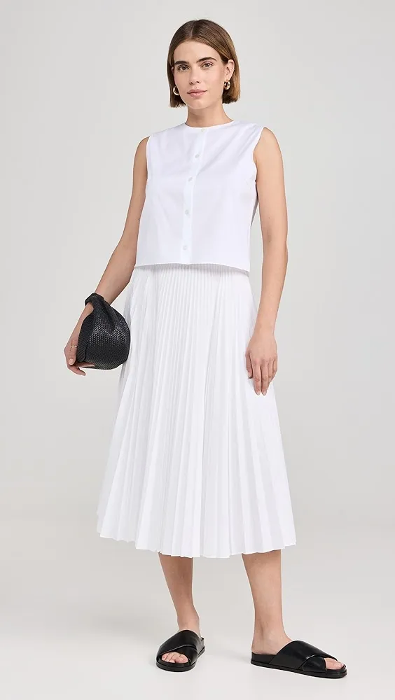 Theory   Pleated Midi Skirt 