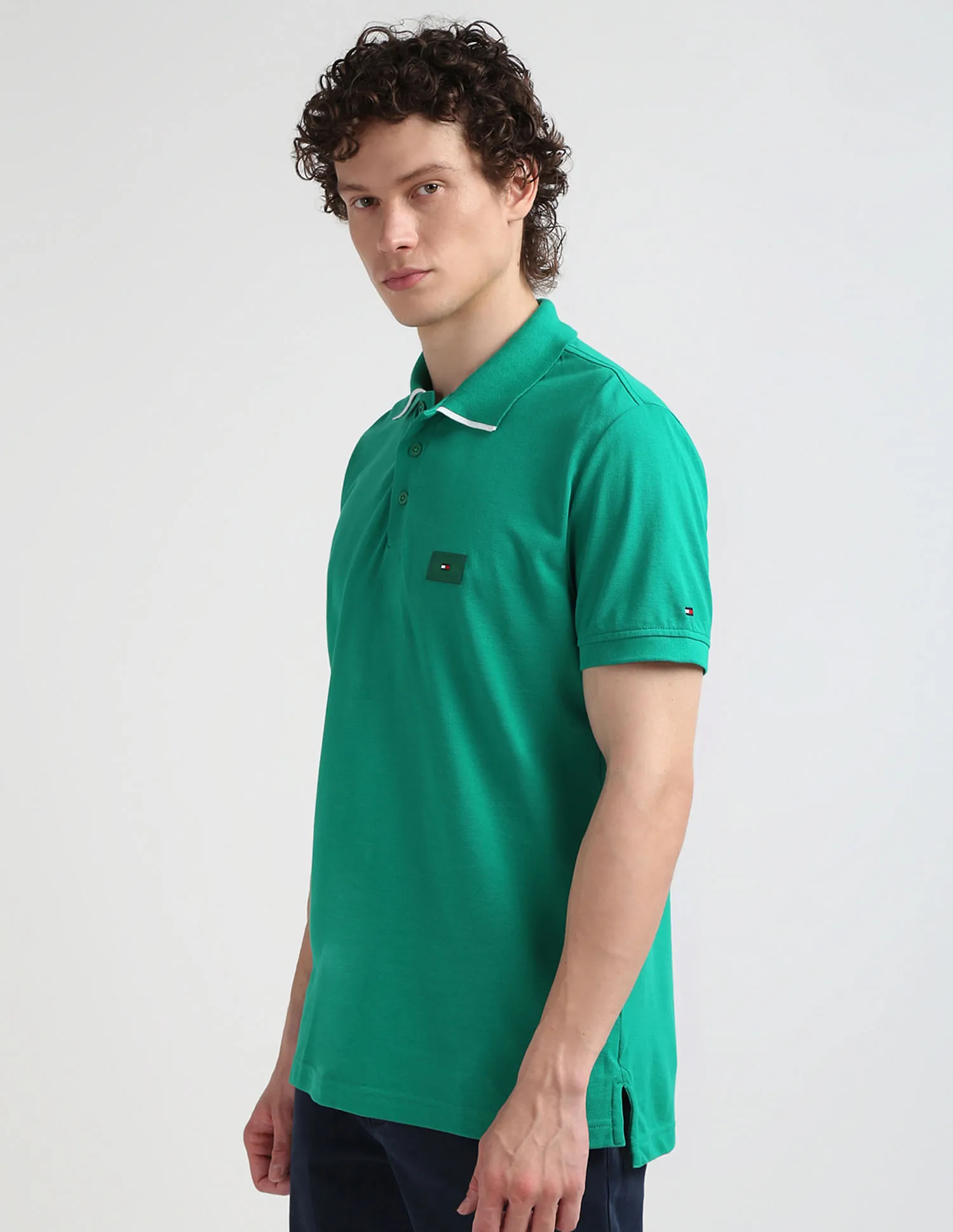 Tommy Hilfiger Solid Cotton Polo Shirt