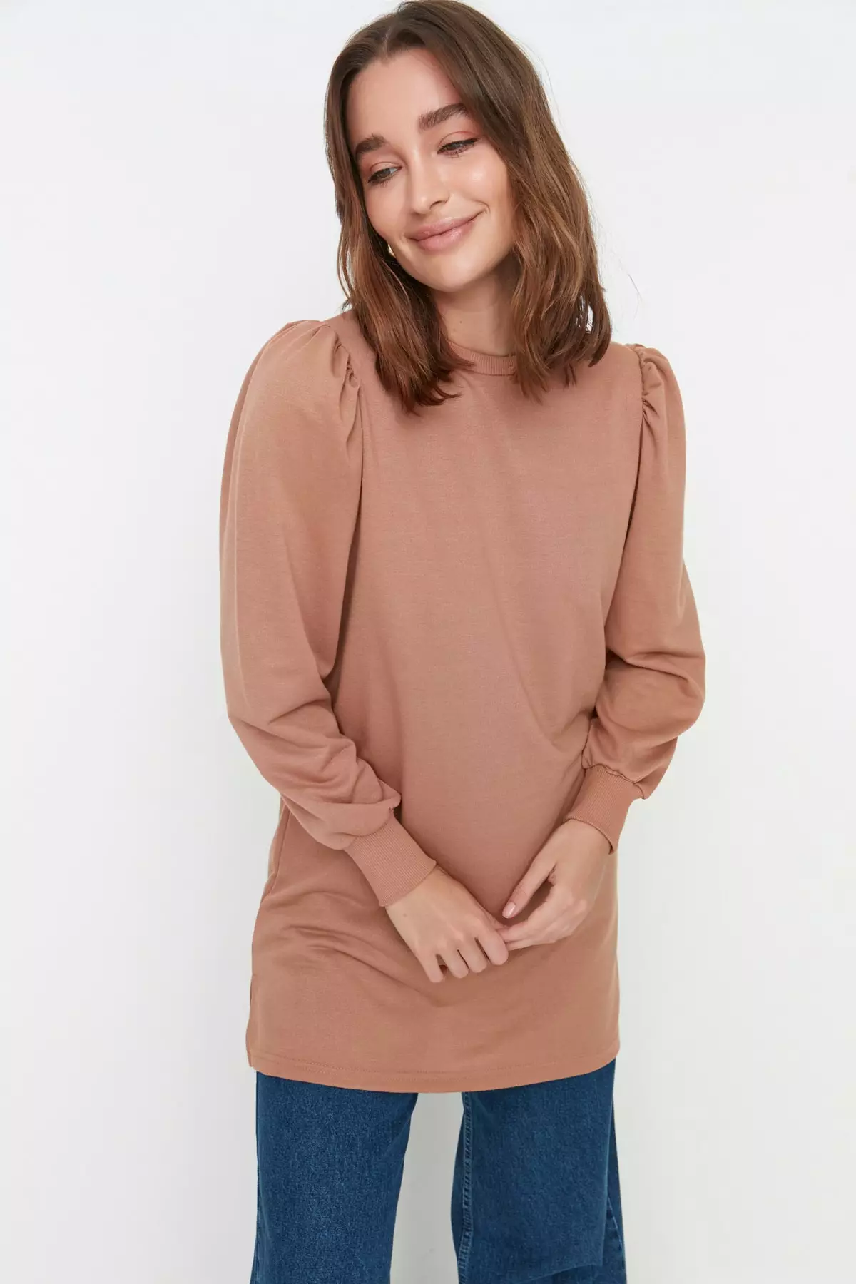 Trendyol MODEST Slit Tunic Top