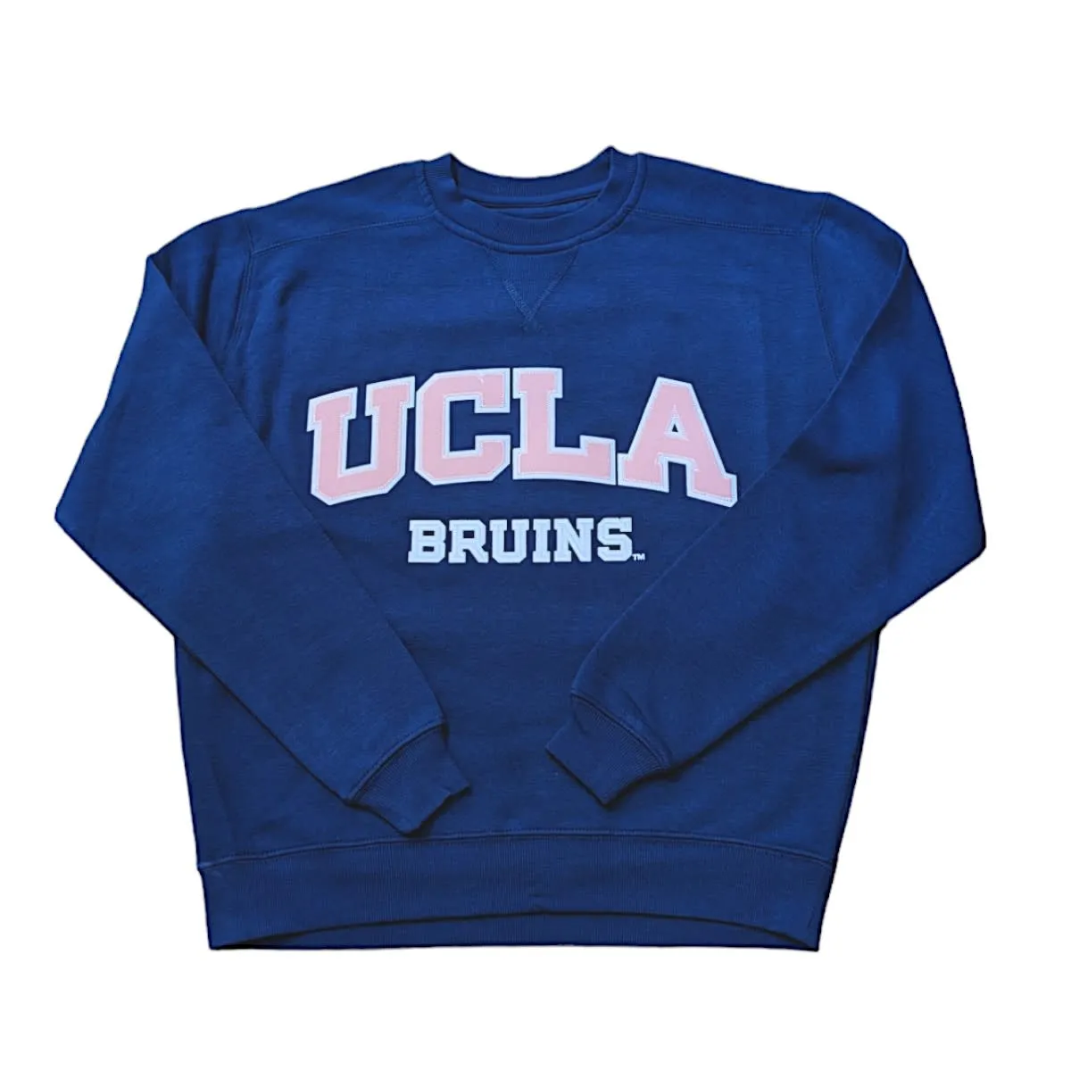 UCLA Neon Pink Fleece Navy Crew