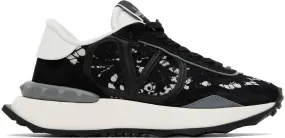 Valentino Garavani Black Lacerunner Low-Top Sneakers