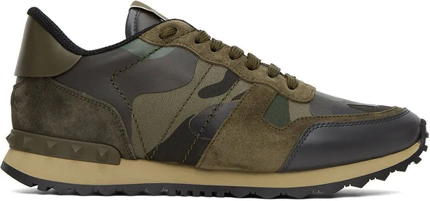 Valentino Garavani Khaki Rockrunner Sneakers