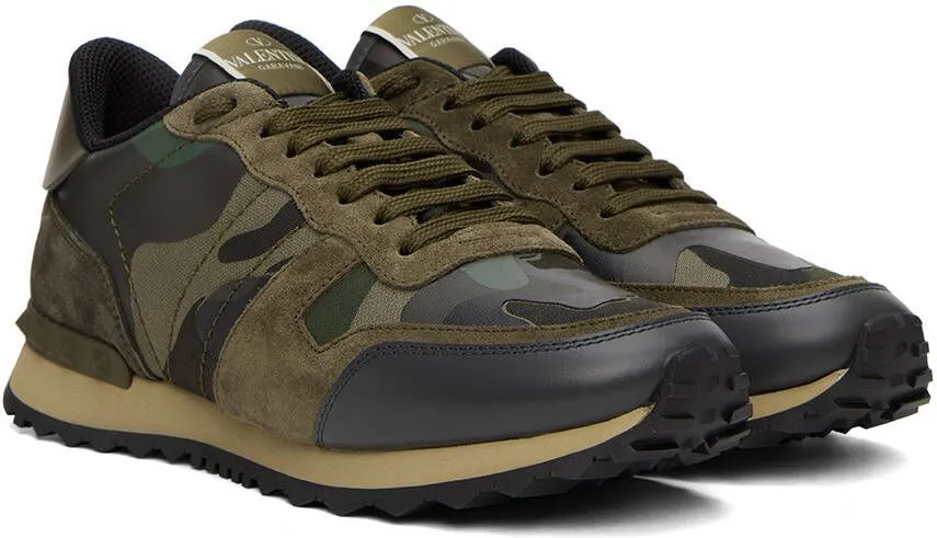 Valentino Garavani Khaki Rockrunner Sneakers