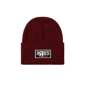 vans vault x aries patch beanie (red)